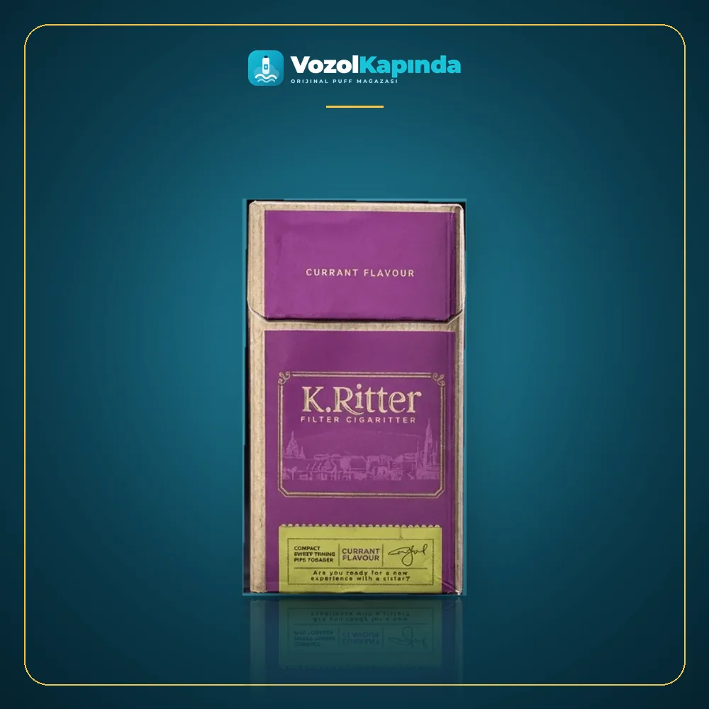 K.Ritter Currant Flavour Sigara Orijinal Ambalaj K.Ritter Currant Flavour Sigara ön yüz görseli, orijinal ambalaj