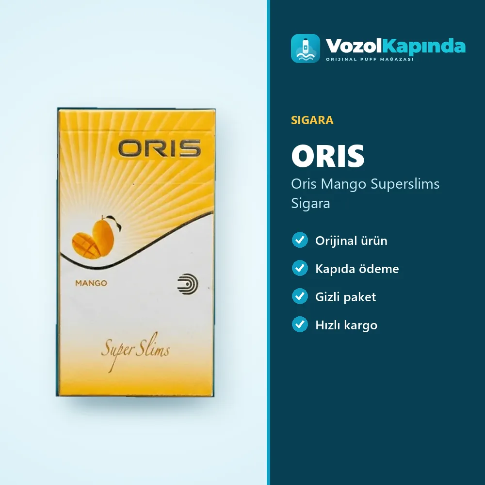 Oris Mango Superslims Sigara Özellikleri Oris Mango Superslims Sigara özellikleri: orijinal ürün, kapıda ödeme, gizli paket
