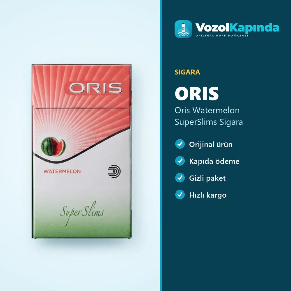 Oris Watermelon SuperSlims Sigara sipariş avantajları: kapıda ödeme ve gizli paket
