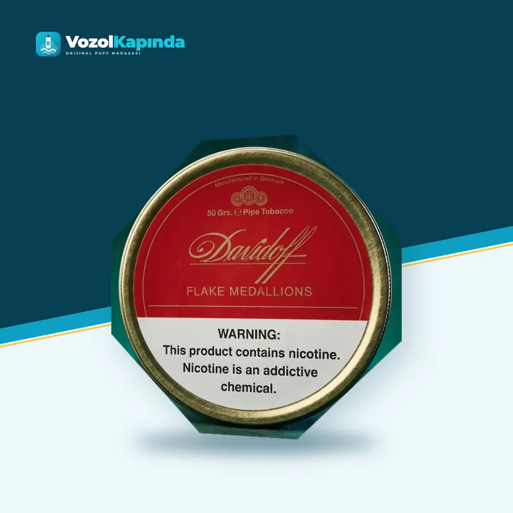 Davidoff Flake Medallions Pipo Tütünü Paket Görünümü Davidoff Flake Medallions Pipo Tütünü paket görünümü