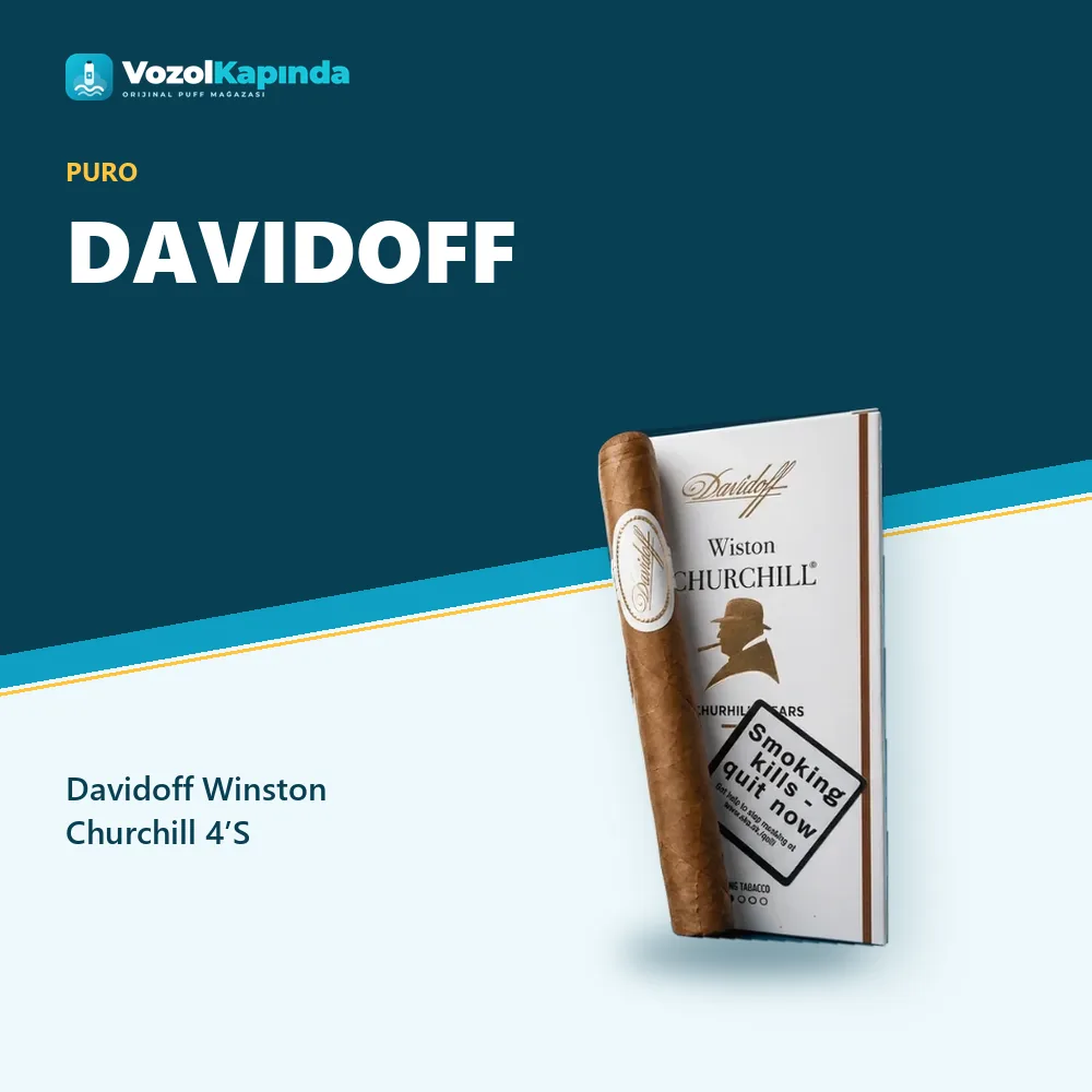 Davidoff Winston Churchill 4’S Özellikleri Davidoff Winston Churchill 4’S bilgi kartı, orijinal puro