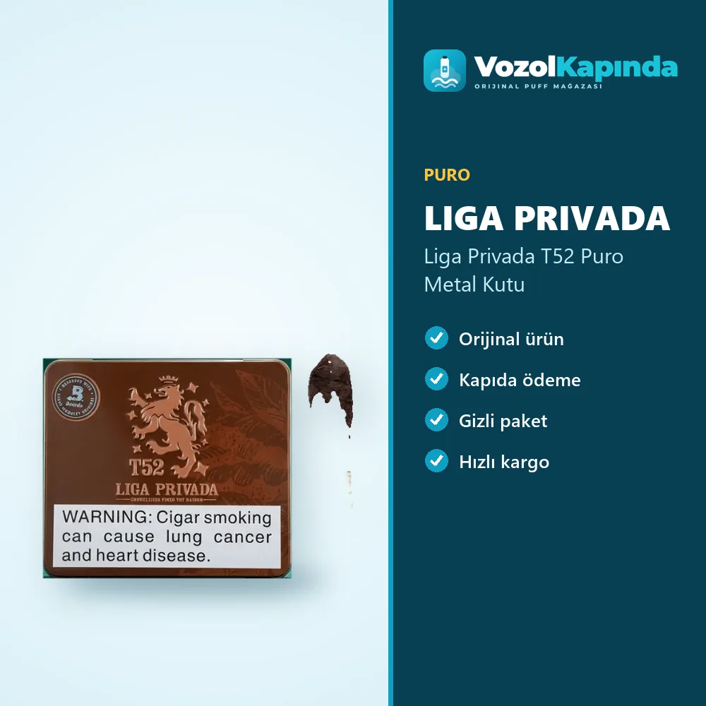 Liga Privada T52 Puro Metal Kutu Bilgi Kartı Liga Privada T52 Puro Metal Kutu sipariş avantajları: kapıda ödeme ve gizli paket