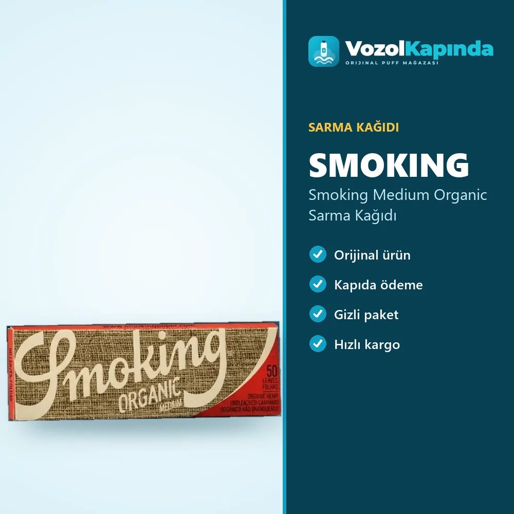 Smoking Medium Organic Sarma Kağıdı Bilgi Kartı Smoking Medium Organic Sarma Kağıdı sipariş avantajları: kapıda ödeme ve gizli paket