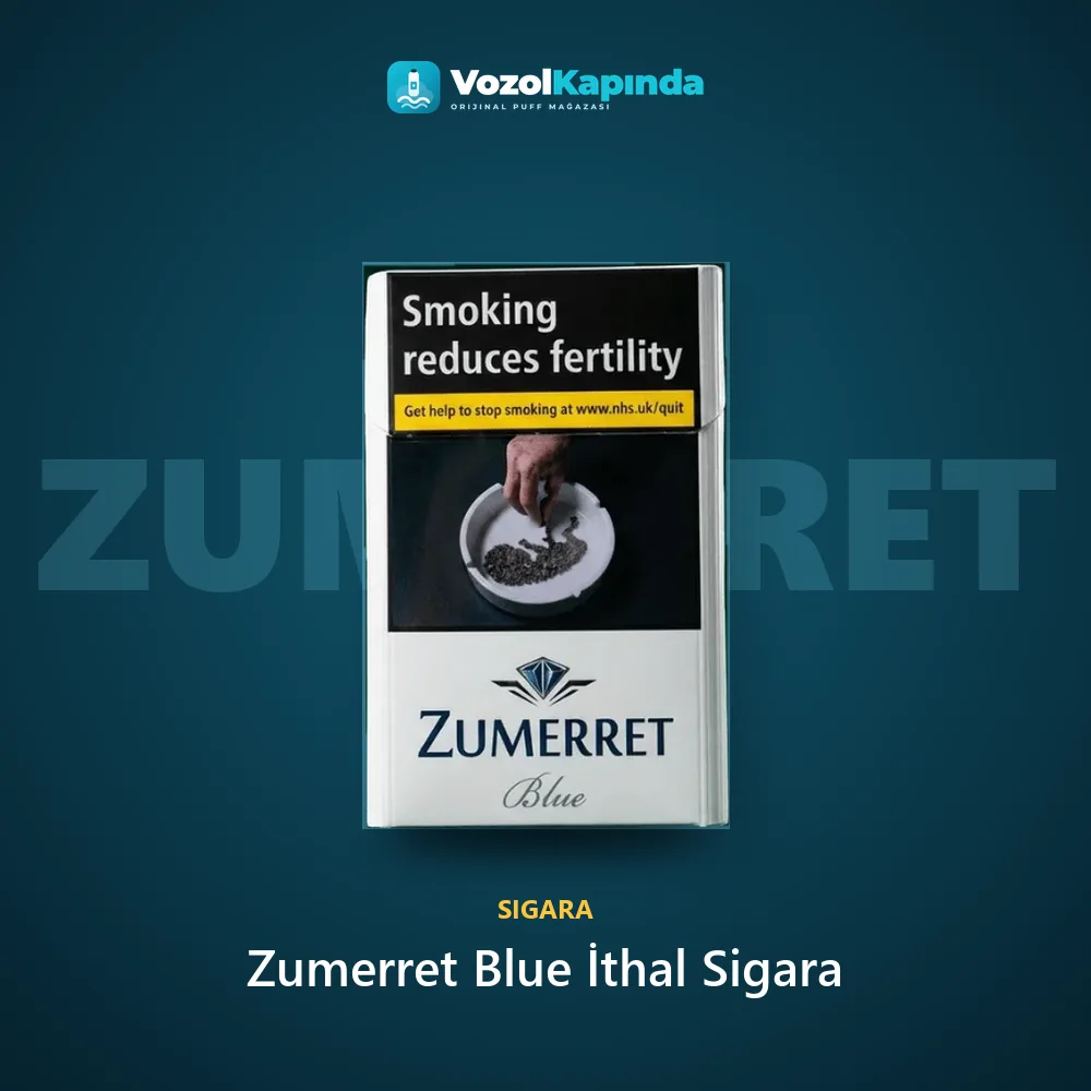 Zumerret Blue İthal Sigara özellikleri: orijinal ürün, kapıda ödeme, gizli paket