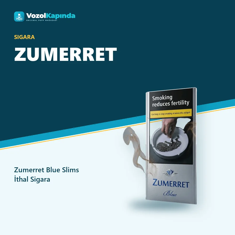 Zumerret Blue Slims İthal Sigara Özellikleri Zumerret Blue Slims İthal Sigara bilgi kartı, orijinal sigara
