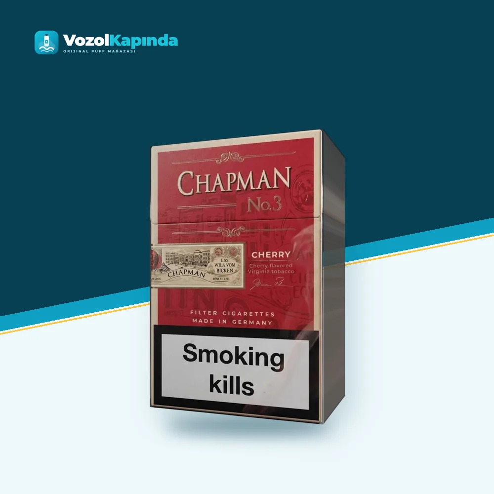 Chapman No 3 Cherry sigara Tatlı Kiraz aromalı ön yüz görseli, orijinal ambalaj