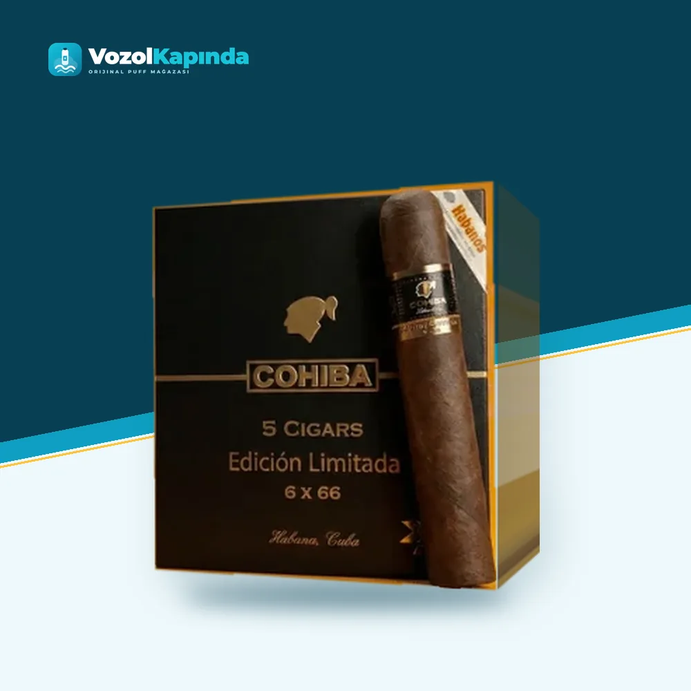 Cohiba 5 Cigars Edicion Limitada 6X66 Gift Pack Paket Görünümü Cohiba 5 Cigars Edicion Limitada 6X66 Gift Pack ön yüz görseli, orijinal ambalaj