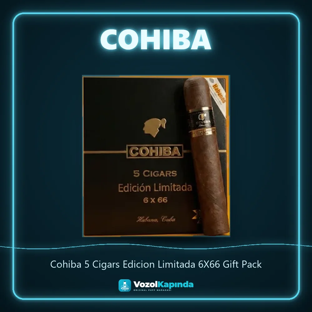 Cohiba 5 Cigars Edicion Limitada 6X66 Gift Pack Bilgi Kartı Cohiba 5 Cigars Edicion Limitada 6X66 Gift Pack bilgi kartı, orijinal puro