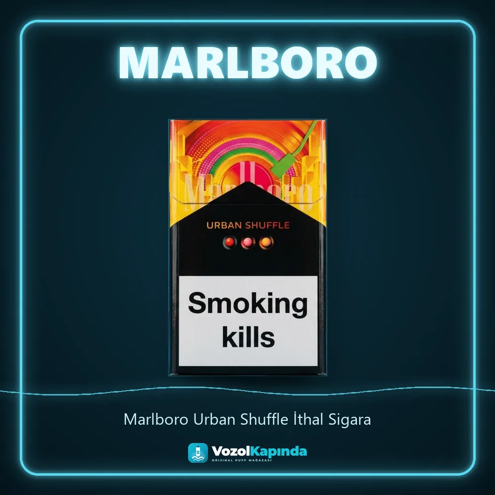 Marlboro Urban Shuffle İthal Sigara bilgi kartı, orijinal sigara