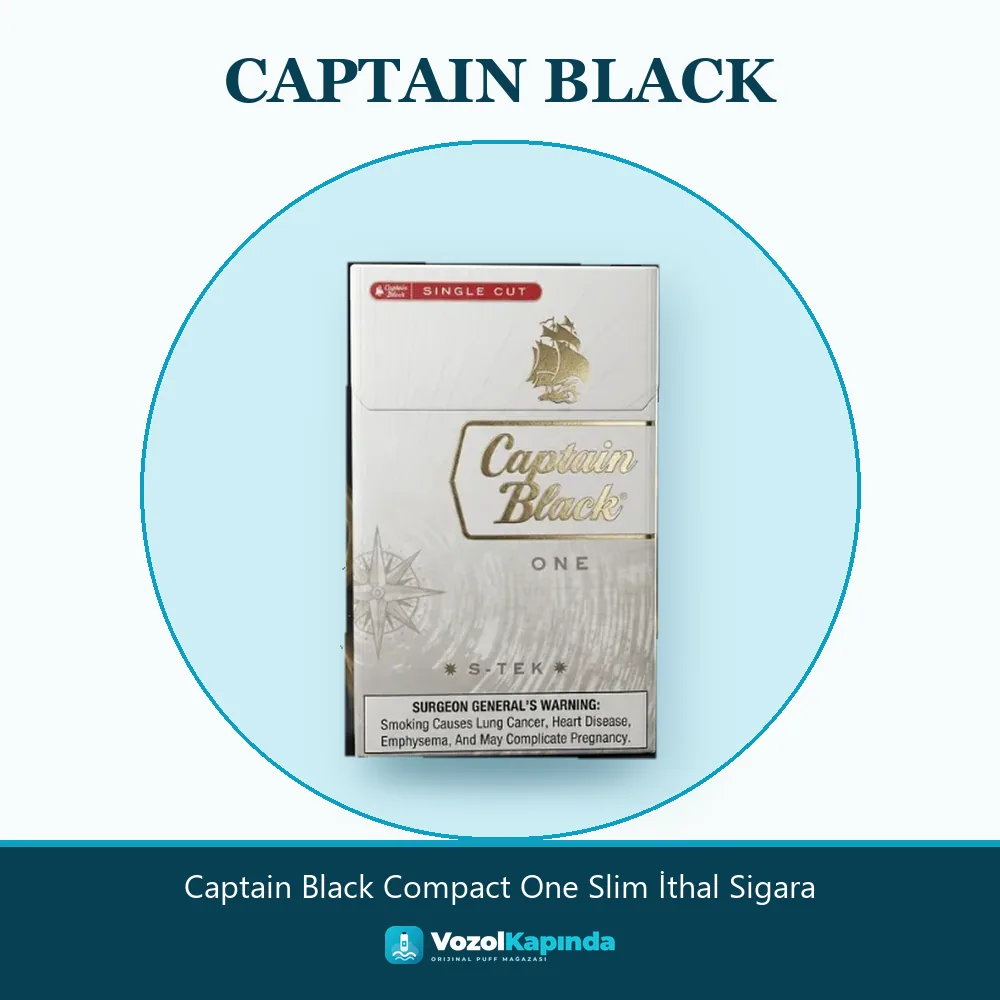 Captain Black Compact One Slim İthal Sigara Özellikleri Captain Black Compact One Slim İthal Sigara sipariş avantajları: kapıda ödeme ve gizli paket