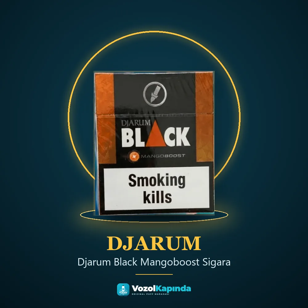 Djarum Black Mangoboost Sigara bilgi kartı, orijinal sigara