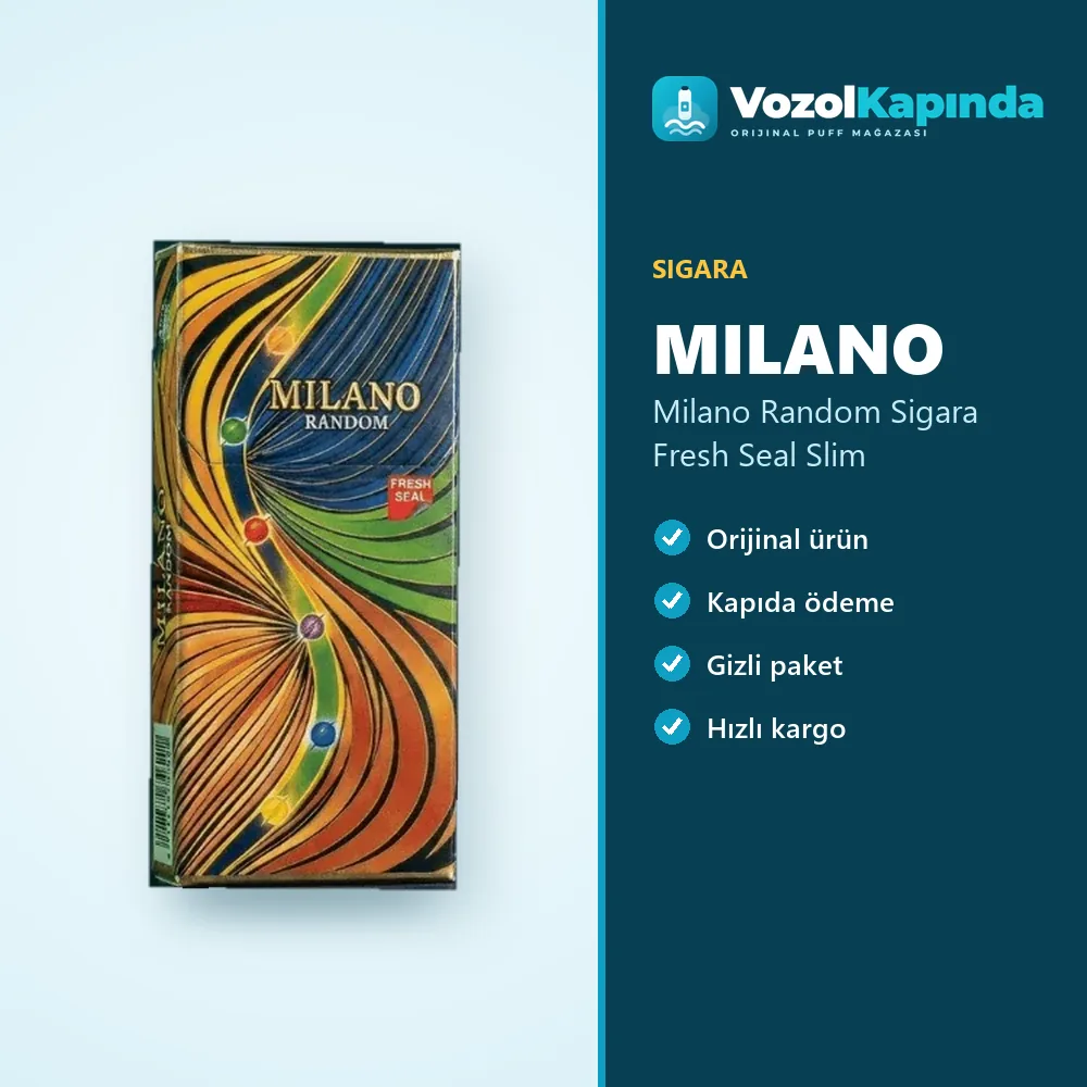 Milano Random Sigara Fresh Seal Slim Bilgi Kartı Milano Random Sigara Fresh Seal Slim özellikleri: orijinal ürün, kapıda ödeme, gizli paket