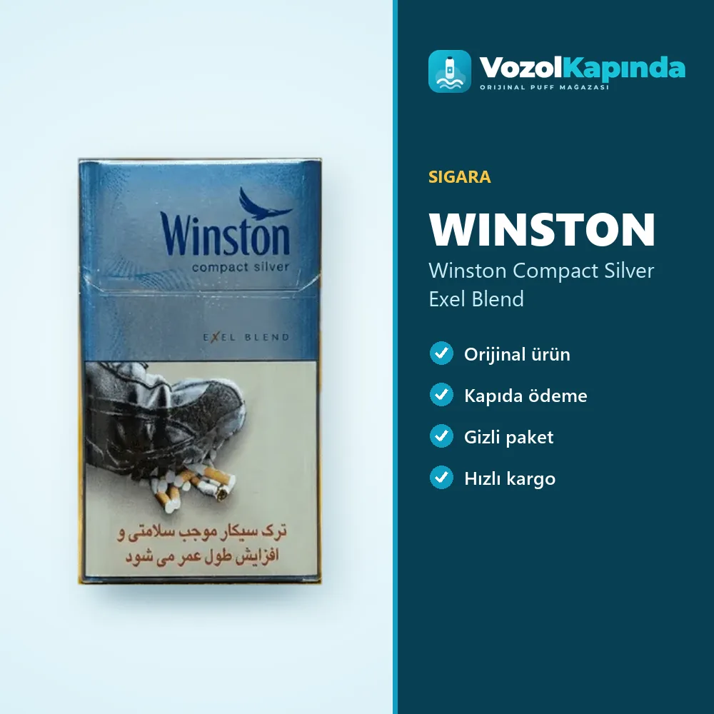Winston Compact Silver Exel Blend Bilgi Kartı Winston Compact Silver Exel Blend bilgi kartı, orijinal sigara