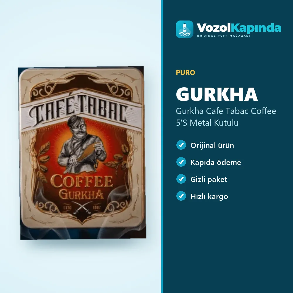 Gurkha Cafe Tabac Coffee 5’S Metal Kutulu özellikleri: orijinal ürün, kapıda ödeme, gizli paket