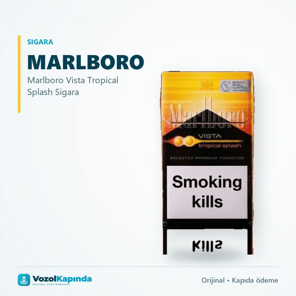 Marlboro Vista Tropical Splash Sigara Bilgi Kartı Marlboro Vista Tropical Splash Sigara bilgi kartı, orijinal sigara