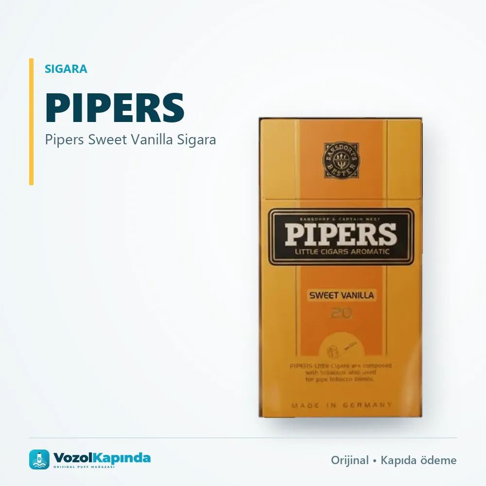 Pipers Sweet Vanilla Sigara Bilgi Kartı Pipers Sweet Vanilla Sigara bilgi kartı, orijinal sigara