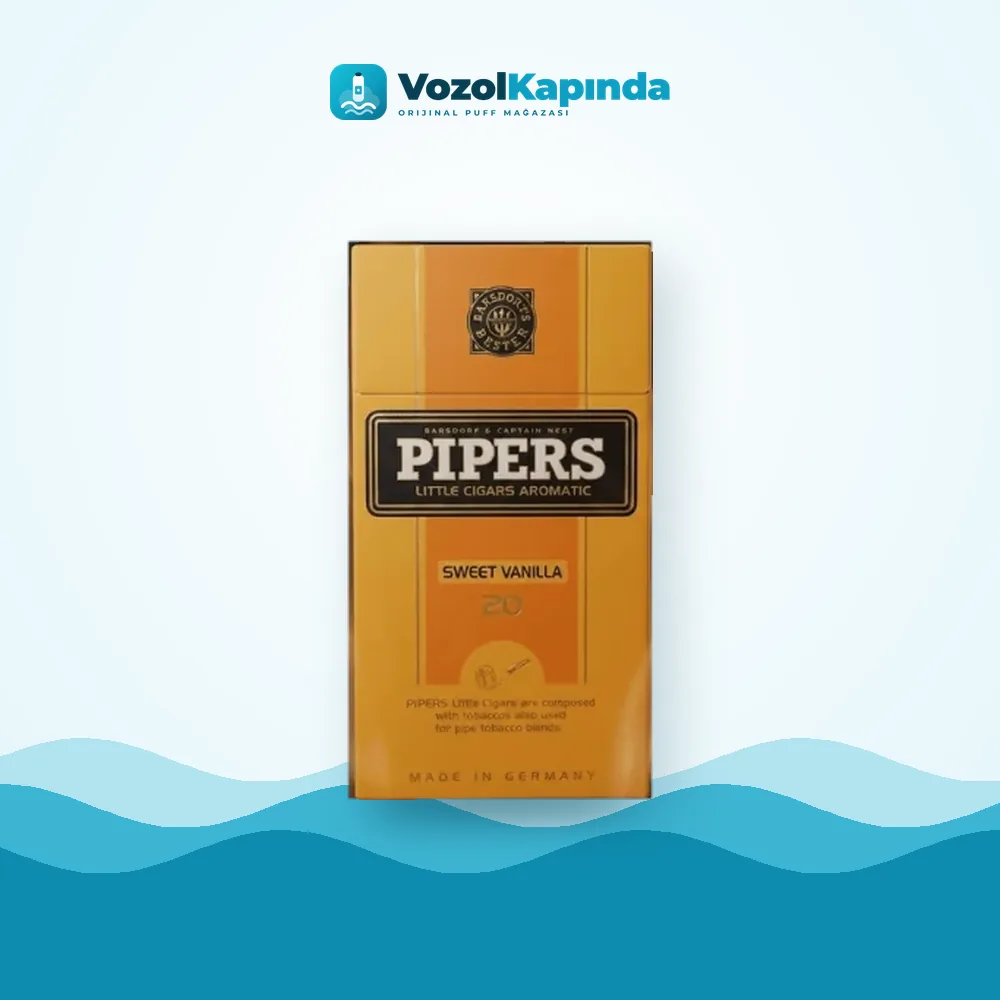 Pipers Sweet Vanilla Sigara Paket Görünümü Pipers Sweet Vanilla Sigara paket görünümü