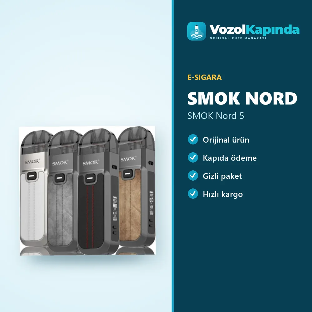 SMOK Nord 5 Özellikleri SMOK Nord 5 bilgi kartı, orijinal e-sigara