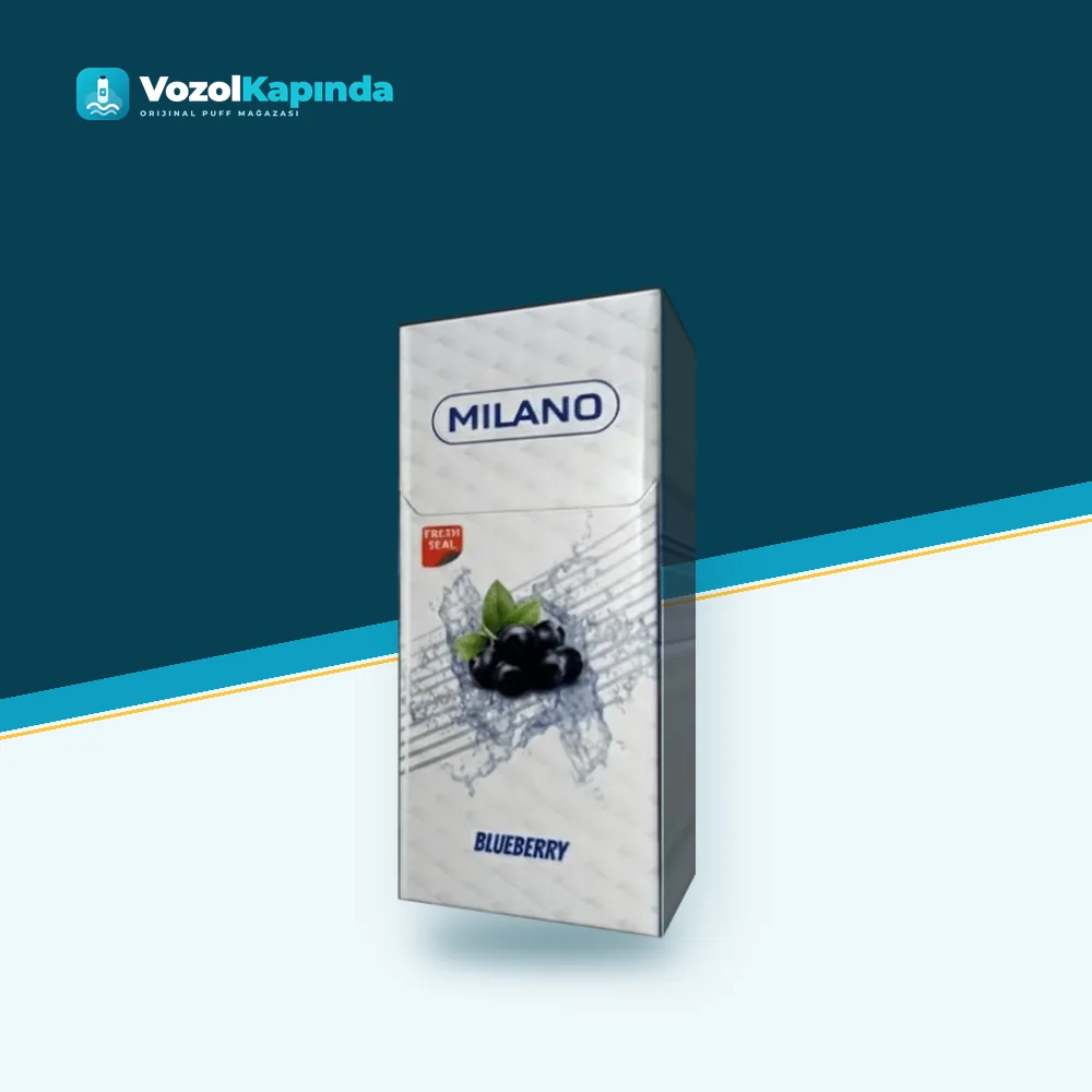 Milano Blueberry Superslim Sigara Yaban Mersini Aromalı Ürün Görseli Milano Blueberry Superslim Sigara Yaban Mersini Aromalı paket görünümü