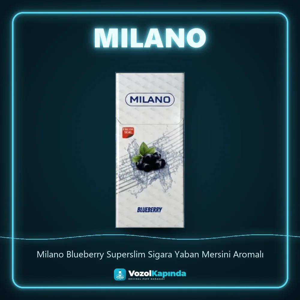Milano Blueberry Superslim Sigara Yaban Mersini Aromalı Bilgi Kartı Milano Blueberry Superslim Sigara Yaban Mersini Aromalı sipariş avantajları: kapıda ödeme ve gizli paket