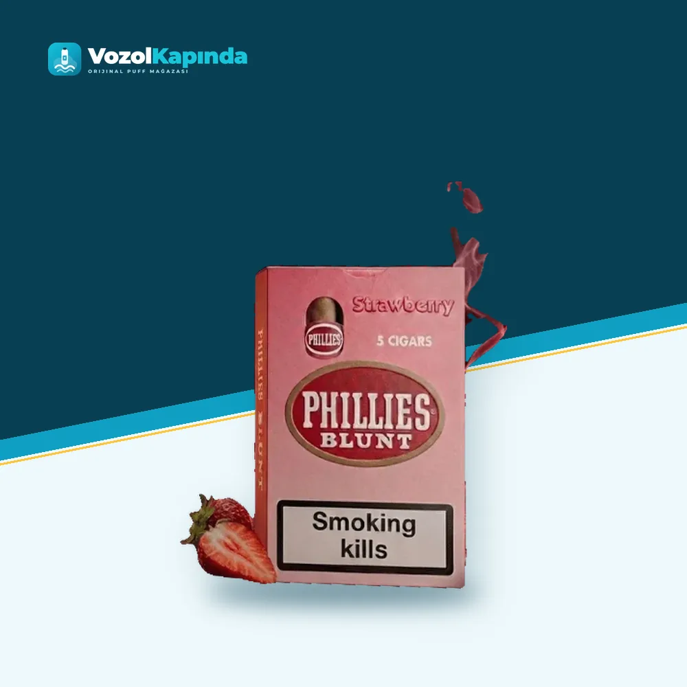 Phillies Blunt Strawberry Puro Çilek Aromalı Paket Görünümü Phillies Blunt Strawberry Puro Çilek Aromalı ürün görseli, orijinal puro