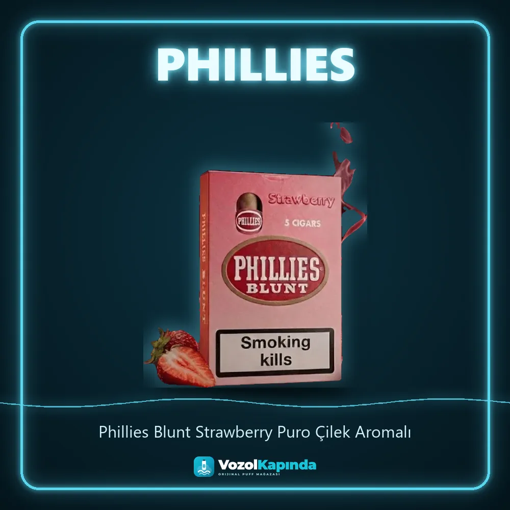 Phillies Blunt Strawberry Puro Çilek Aromalı Bilgi Kartı Phillies Blunt Strawberry Puro Çilek Aromalı bilgi kartı, orijinal puro