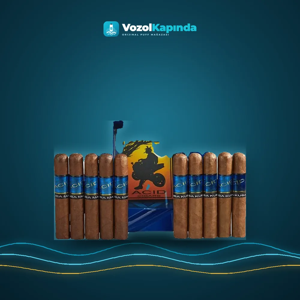 ACID Kuba Kuba Ashtray Gift Set 5’s, Vozol Kapında orijinal Küba purosu
