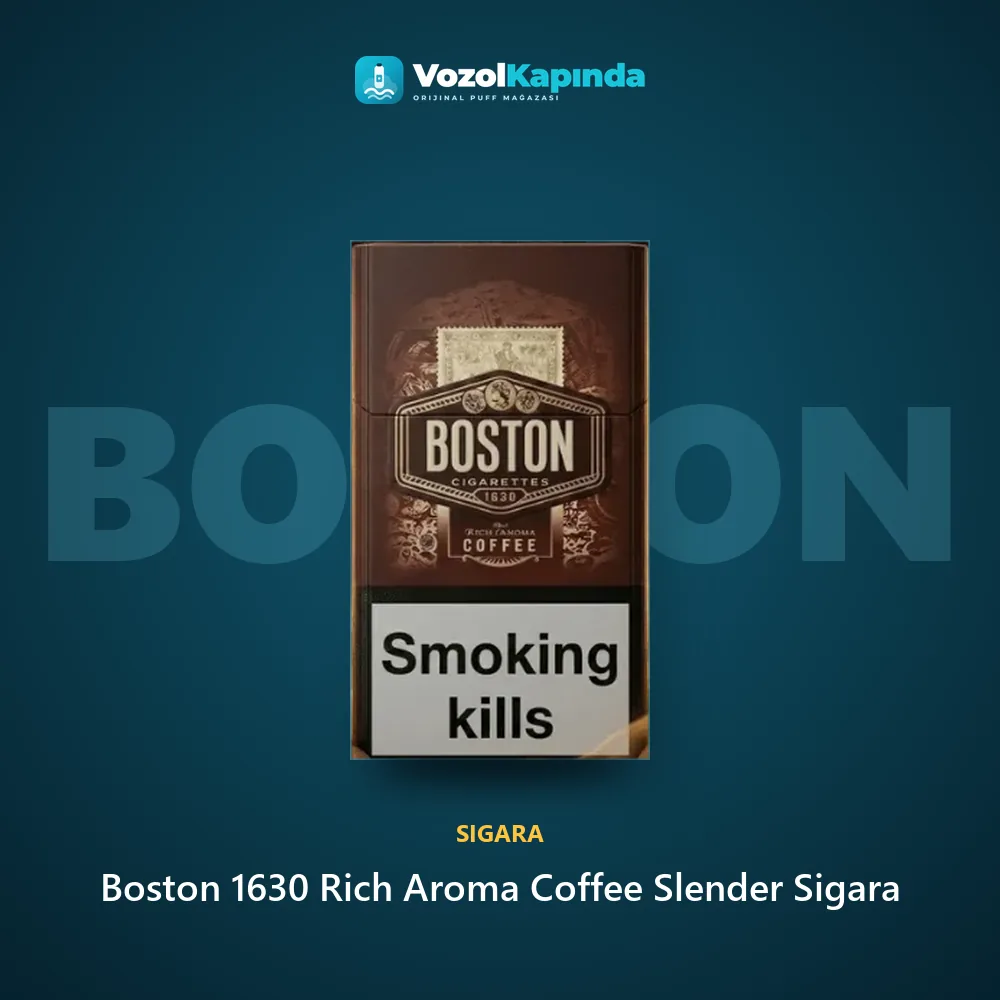 Boston 1630 Rich Aroma Coffee Slender Sigara Özellikleri Boston 1630 Rich Aroma Coffee Slender Sigara sipariş avantajları: kapıda ödeme ve gizli paket