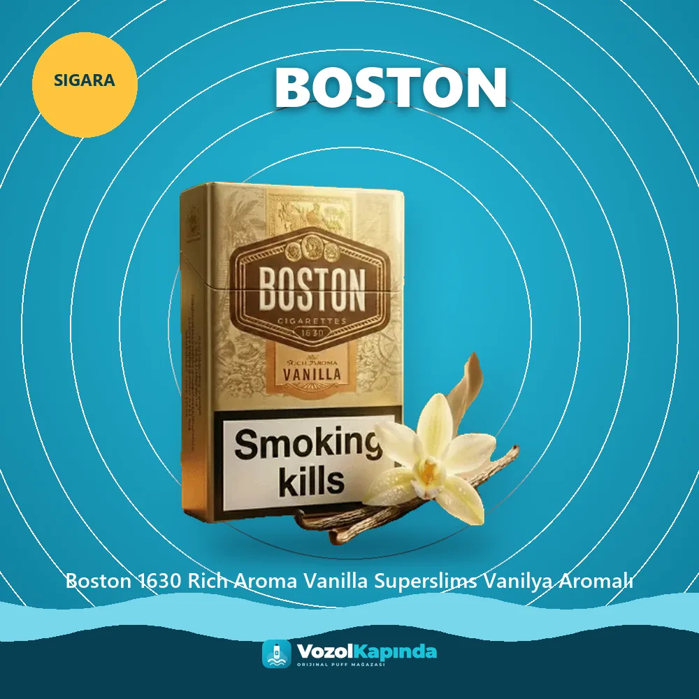 Boston 1630 Rich Aroma Vanilla Superslims Vanilya Aromalı Özellikleri Boston 1630 Rich Aroma Vanilla Superslims Vanilya Aromalı özellikleri: orijinal ürün, kapıda ödeme, gizli paket