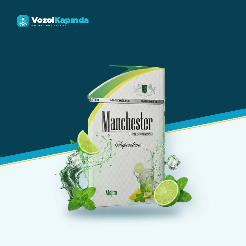 Manchester Superslims Mojito Sigara paket görünümü