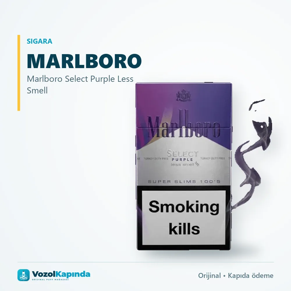 Marlboro Select Purple Less Smell bilgi kartı, orijinal sigara