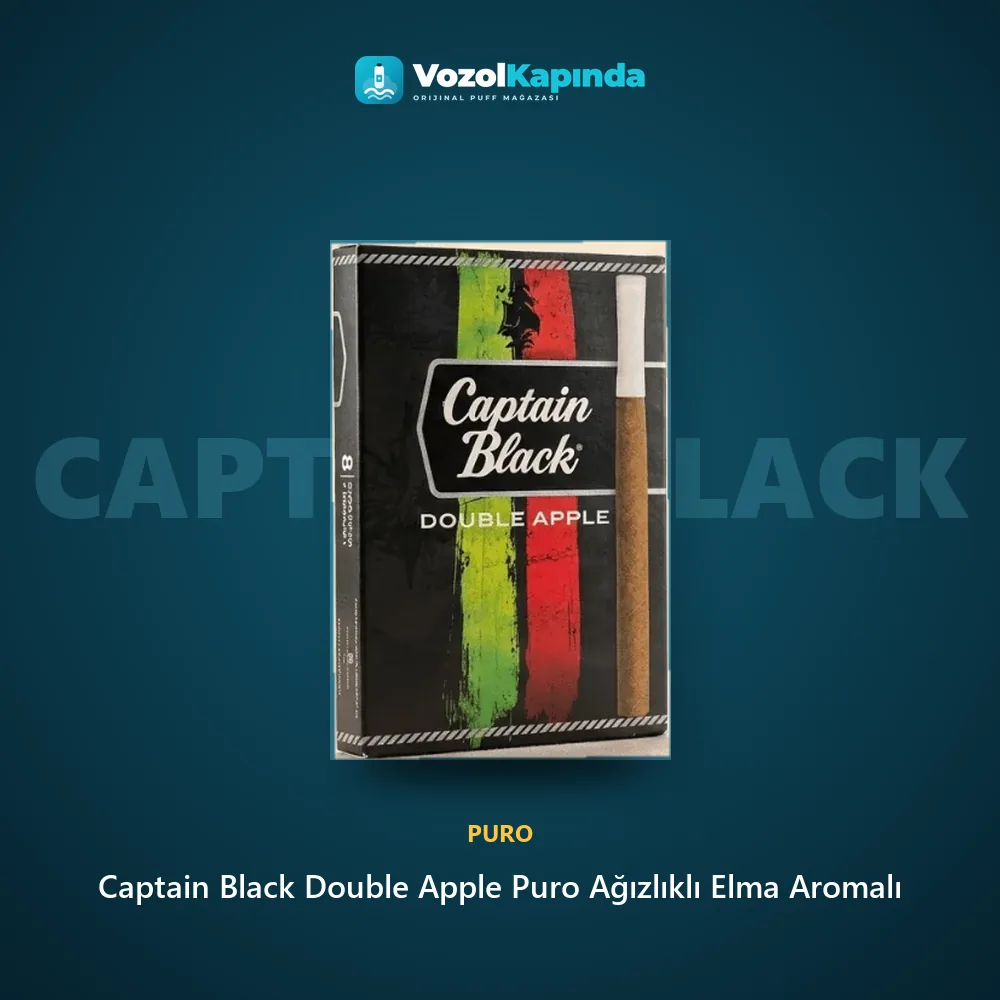 Captain Black Double Apple Puro Ağızlıklı Elma Aromalı sipariş avantajları: kapıda ödeme ve gizli paket