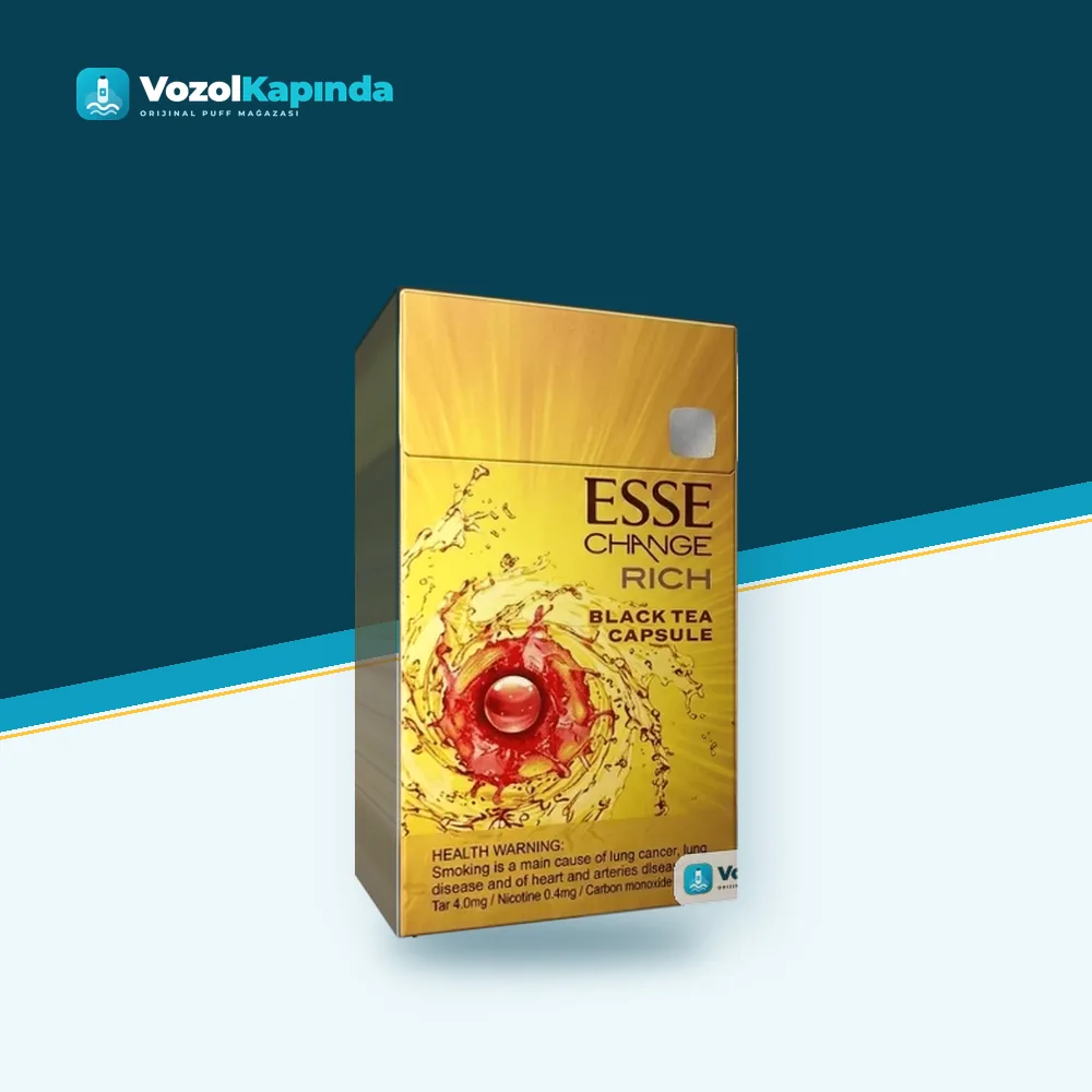 Esse Change Rich Black Tea Sigara Ürün Görseli Esse Change Rich Black Tea Sigara paket görünümü