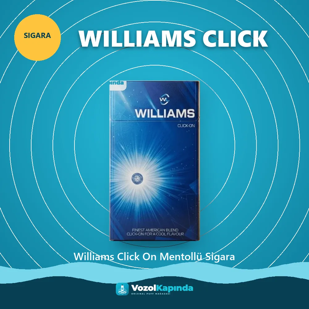 Williams Click On Mentollü Sigara sipariş avantajları: kapıda ödeme ve gizli paket