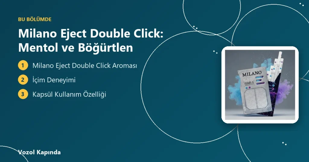 Milano Eject Double Click: Mentol ve Böğürtlen - kapsüllü sigara