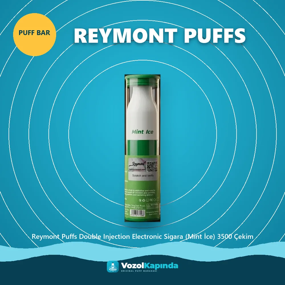 Reymont Puffs Double Injection Electronic Sigara (Mint İce) 3500 Çekim Özellikleri Reymont Puffs Double Injection Electronic Sigara (Mint İce) 3500 Çekim özellikleri: orijinal ürün, kapıda ödeme, gizli paket