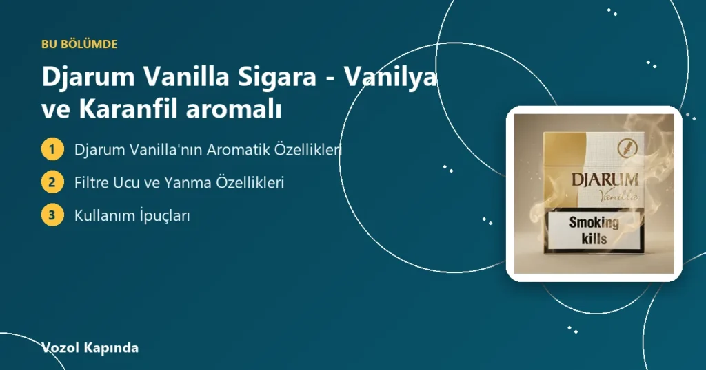 Djarum Vanilla Sigara - Vanilya ve Karanfil aromalı - karanfilli sigara