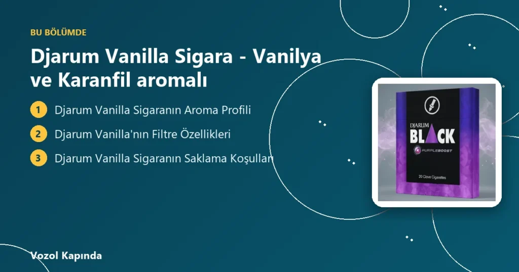 Djarum Vanilla Sigara - Vanilya ve Karanfil aromalı - djarum çeşitleri