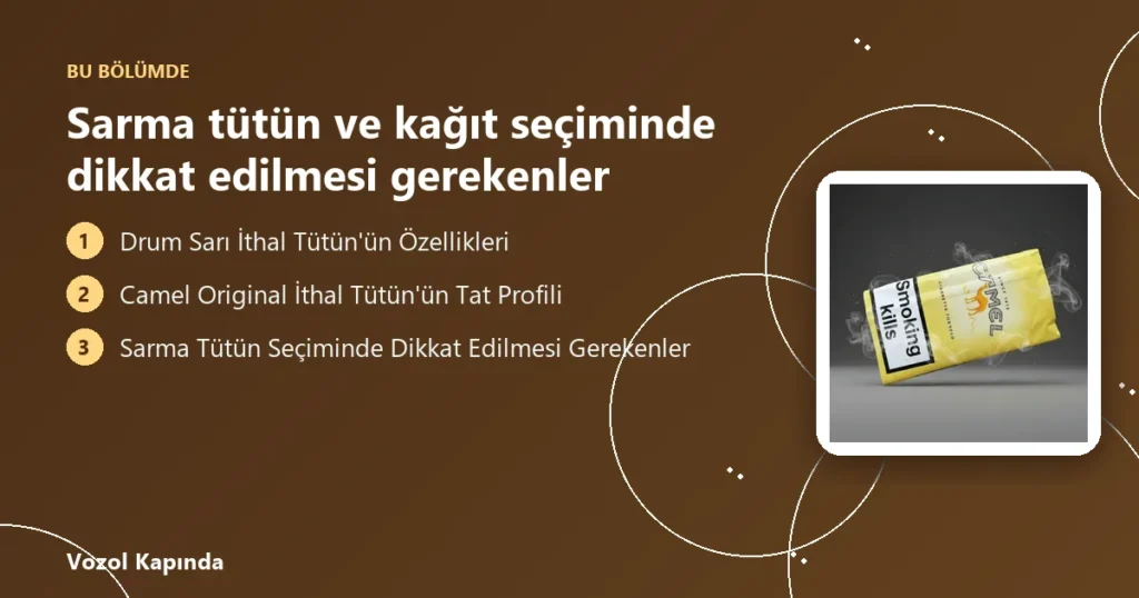 Sarma tütün ve kağıt seçiminde dikkat edilmesi gerekenler - sigara nasıl sarılır