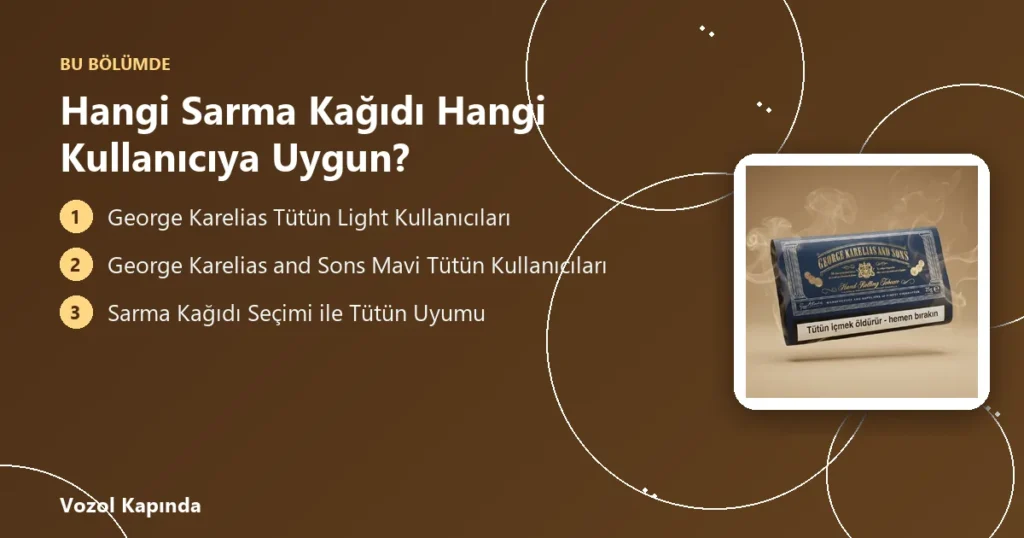 Hangi Sarma Kağıdı Hangi Kullanıcıya Uygun? - sarma kağıdı çeşitleri