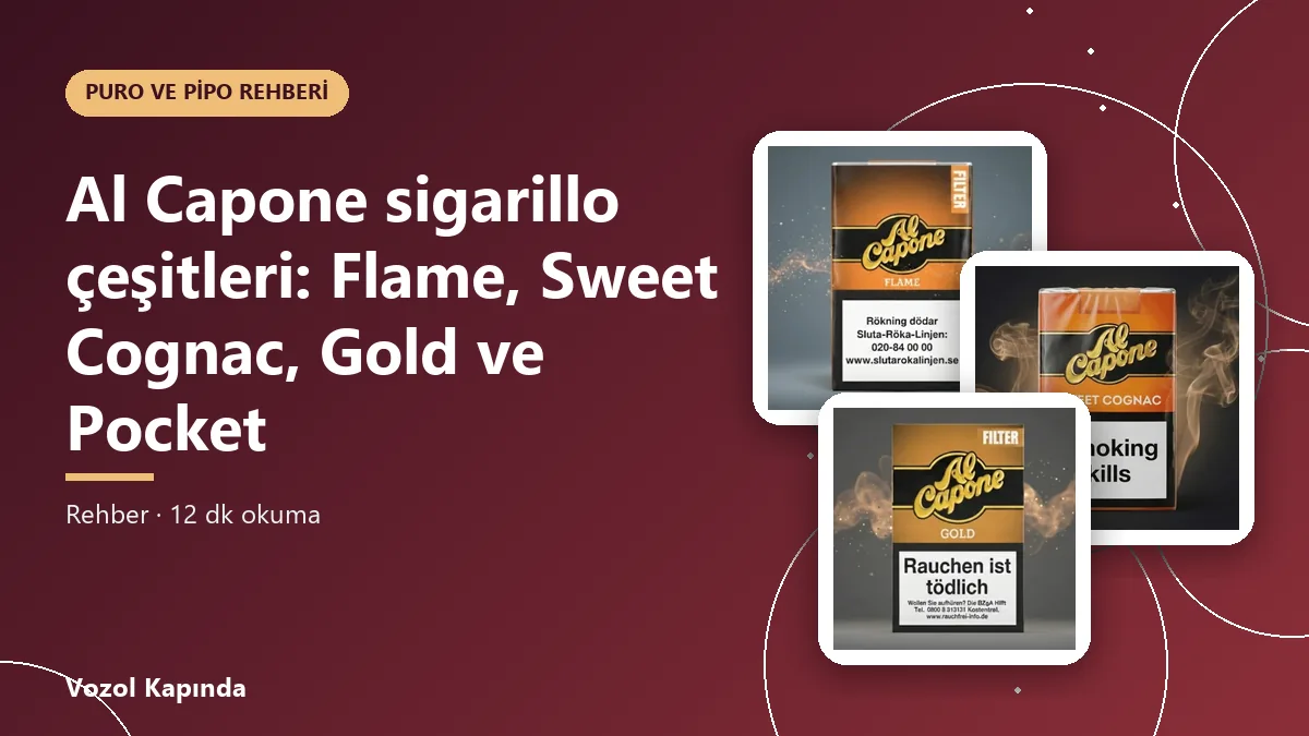 Al Capone sigarillo çeşitleri: Flame, Sweet Cognac, Gold ve Pocket