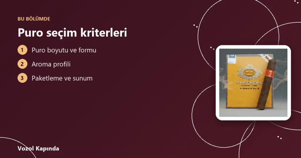Puro seçim kriterleri - küba purosu