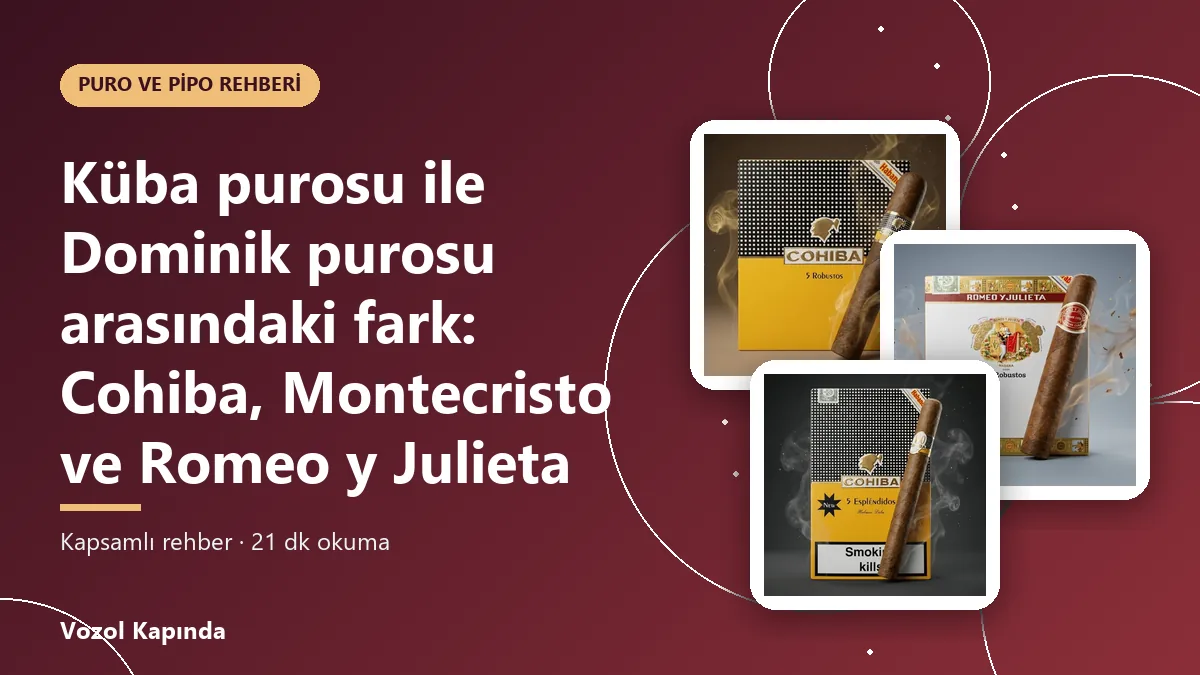 Küba purosu ile Dominik purosu arasındaki fark: Cohiba, Montecristo ve Romeo y Julieta