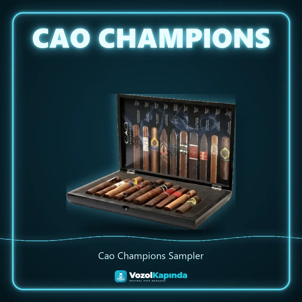 Cao Champions Sampler Bilgi Kartı Cao Champions Sampler bilgi kartı, orijinal puro