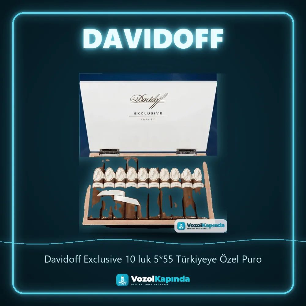 Davidoff Exclusive 10 luk 5*55 Türkiyeye Özel Puro bilgi kartı, orijinal puro