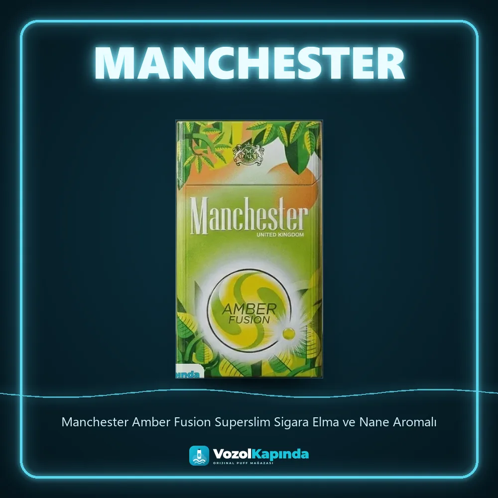 Manchester Amber Fusion Superslim Sigara Elma ve Nane Aromalı sipariş avantajları: kapıda ödeme ve gizli paket
