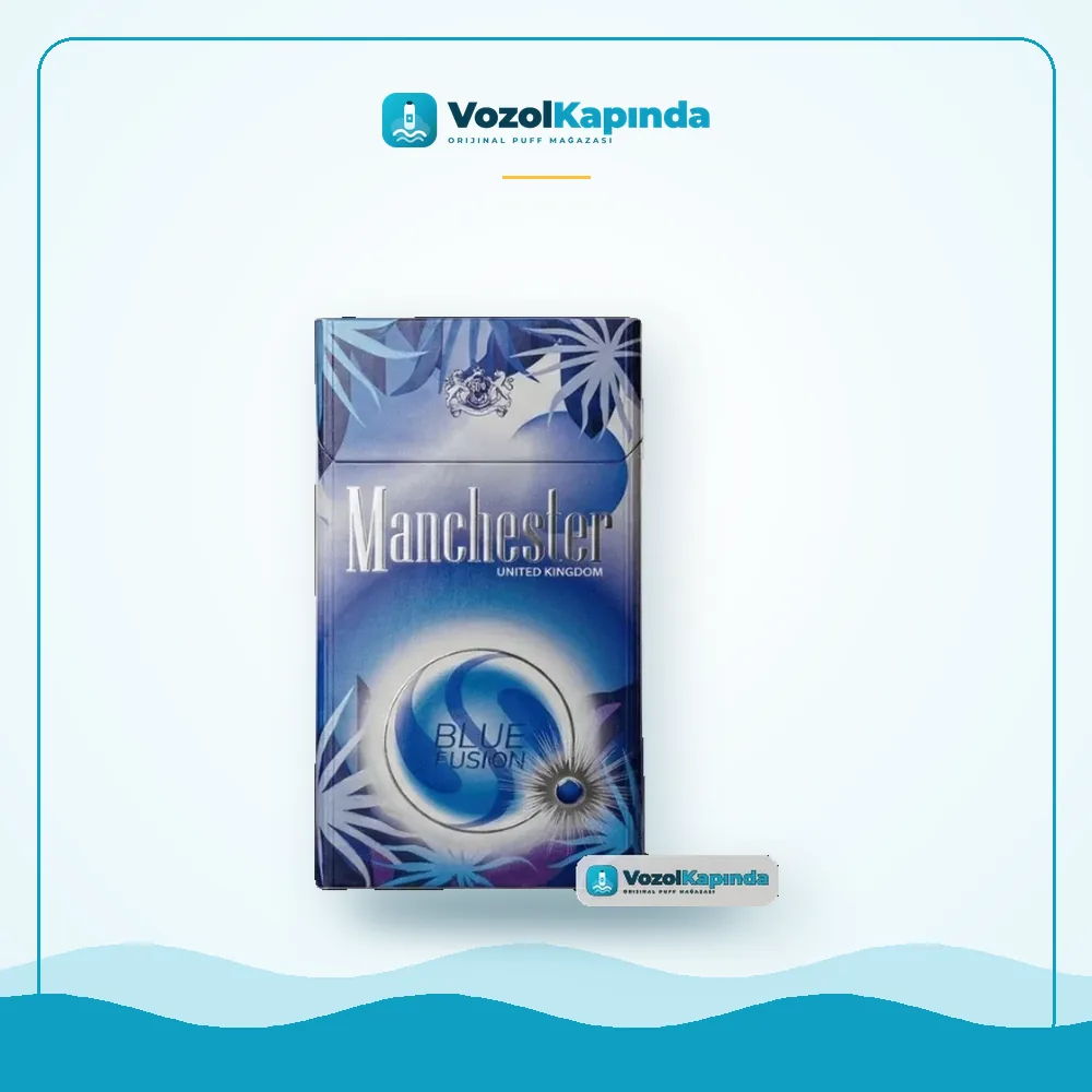 Manchester Superslim Blue Fusion Sigara Yabanmersini ve Nane Aromalı fiyatı ve siparişi, Vozol Kapında