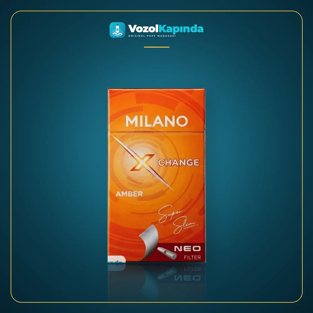 Milano X-Change Amber Superslim Sigara Ürün Görseli Milano X-Change Amber Superslim Sigara paket görünümü