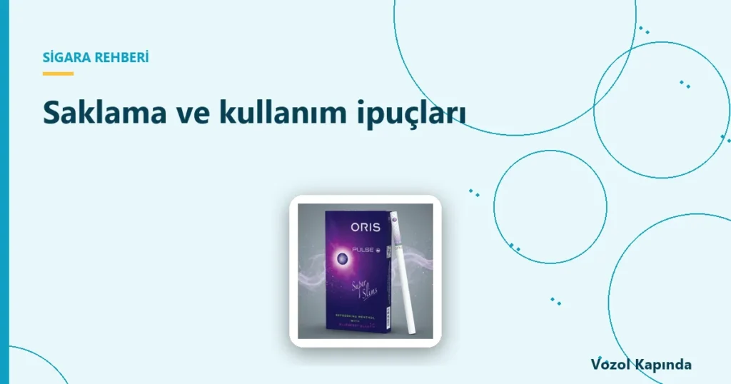 Saklama ve kullanım ipuçları - harvest sigara