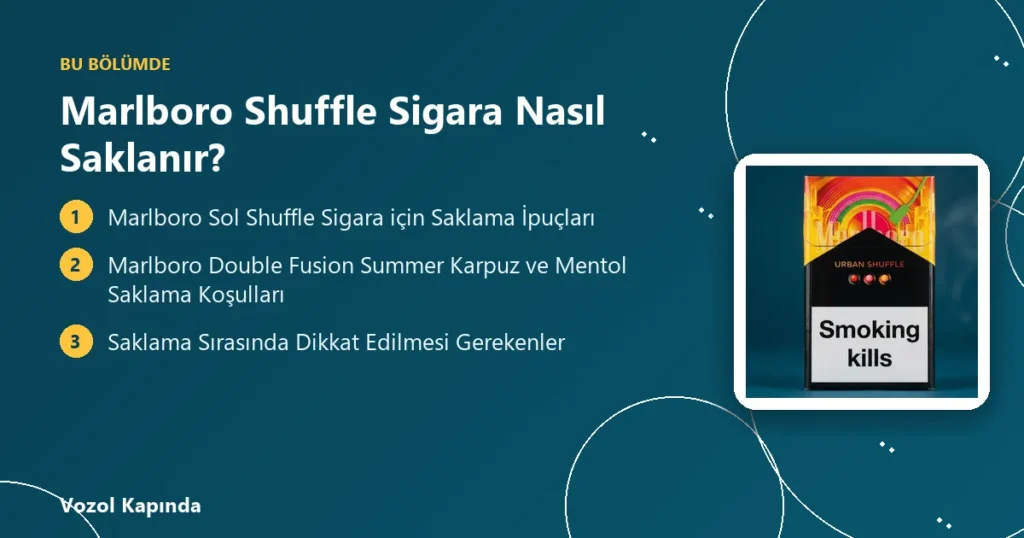 Marlboro Shuffle Sigara Nasıl Saklanır? - marlboro shuffle